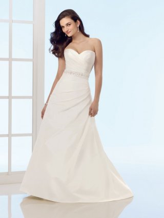 Gorgeous Floor Length A Line Sweetheart Zipper With Belt Wedding Dresses