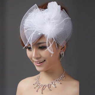 White flower bridal wedding headpieces