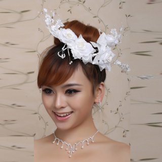 Tulle Wedding Bridal Flower Headpiece