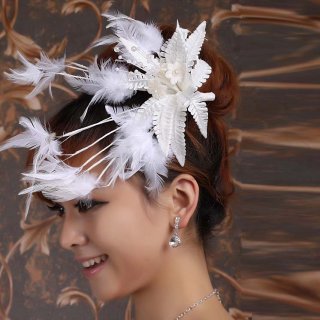 Gorgeous With Feather Wedding Bridal Headpiece