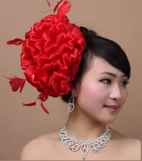 Bridal wedding big flower headpieces