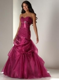 Organza Sweetheart Strapless Neckline Hot Sell Prom Dresses