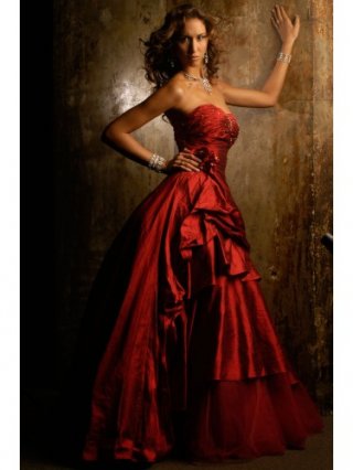 Indian Silk Sweetheart Ruched Bodice Ball Gown Wedding Dress