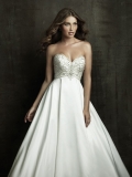 Informal Floor Length A-Line Sweetheart Low Back Sweep Train With Button Wedding Dresses WDresses00764