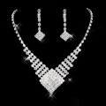 Gorgeous Alloy With Czech Rhinestones Wedding Bridal Jewelry Set,Including Necklace And Earrings