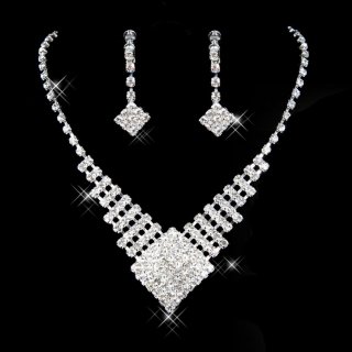 Gorgeous Alloy With Czech Rhinestones Wedding Bridal Jewelry Set,Including Necklace And Earrings