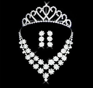 Gorgeous Alloy With Czech Rhinestones Wedding Bridal Jewelry Set,Including Necklace And Earrings