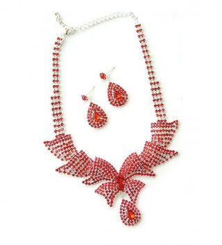 Gorgeous Alloy With Czech Rhinestones Wedding Bridal Jewelry Set,Including Necklace And Earrings