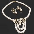 Gorgeous Alloy With Pearls And Czech Rhinestones Wedding Bridal Jewelry Set,Including Necklace And Earrings