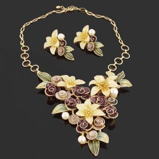 Gorgeous Alloy With Czech Rhinestones Wedding Bridal Jewelry Set,Including Necklace And Earrings