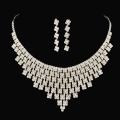 Gorgeous Alloy With Czech Rhinestones Wedding Bridal Jewelry Set,Including Necklace And Earrings