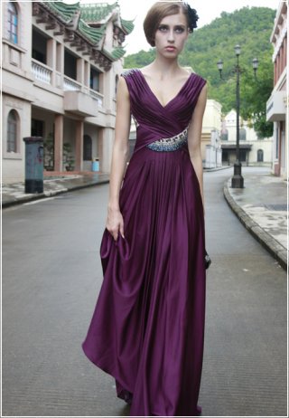 Frosted Purple Sofia Evening Gown