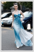 Form Fitting Blue Strapless Discount Homecoming Dresses