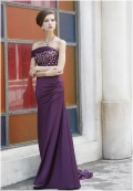 Strapless Couture Purple Bridesmaid or Evening Dresses