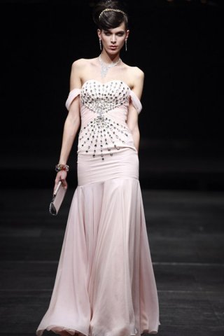 Coral Mermaid Formal Prom Dress