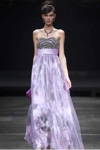 Stained Glass Strapless Prom Dress