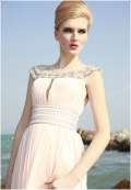 Frosted Pink Elegant Evening Gown