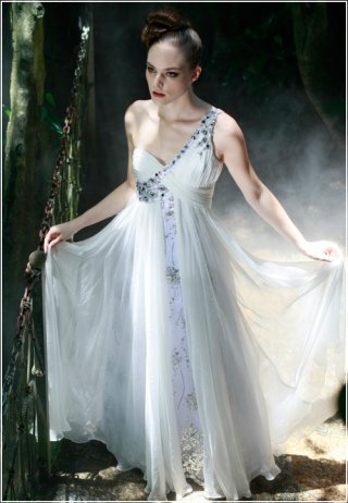 Graceful One Shoulder Bridal Gown Clearance