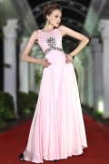 Stretch Bodice Pink Semiformal Dress