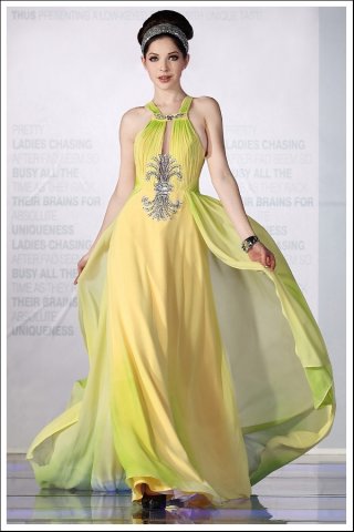 Spring Spice Formal Halter Gown - Final Sale