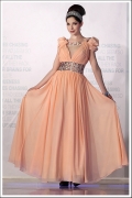 Sweet Melon V-Neck Gown