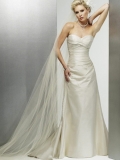 Luxurious Floor Length A-Line Sweetheart Low Back Sweep Train With Bandage Wedding Dresses WDresses00943