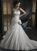 Trumpet Sweetheart Court Train Taffeta Bridal Gown
