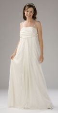 Chiffon Cap Sleeves Over Lace Bodice and Zip back Floor Length