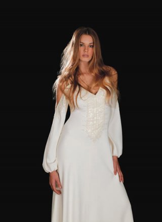 Savona Ivory Wedding Gown (Short)