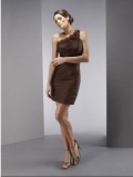 One shoulder tea length bridesmaid dress/evening dress