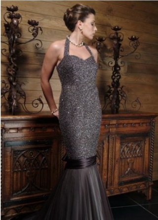 Halter mermaid sihouette perfect bridesmaid dress