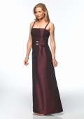 Taffeta Straight Neckline with Spaghetti Straps Column Shape Mother of Bride Dress