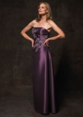 Taffeta Strapless A line Floor Length Mother of Bride Dress
