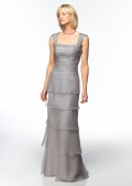 Zipper Closuer Mother of the Bride Dresses With A line Skirt and Rouched Bodice