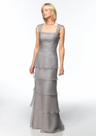 Zipper Closuer Mother of the Bride Dresses With A line Skirt and Rouched Bodice