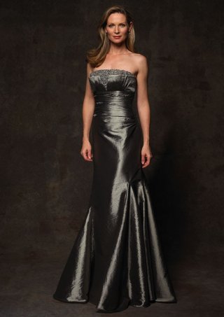 Taffeta Beaded Bust with Sexy Skirt Fashion Mother of Bride Dress