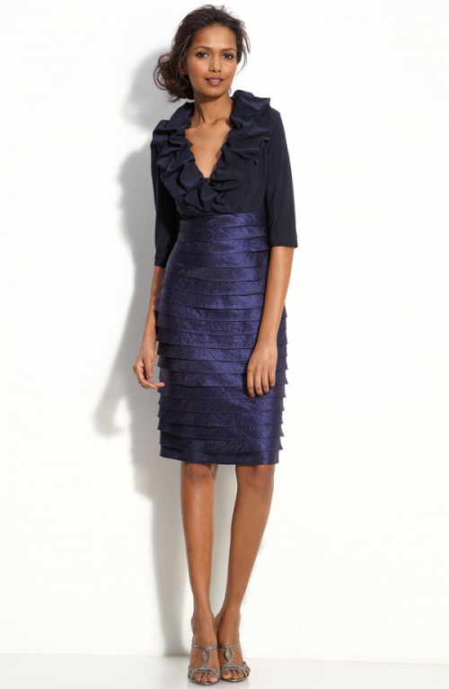 Pillow Collar Sheath Dress