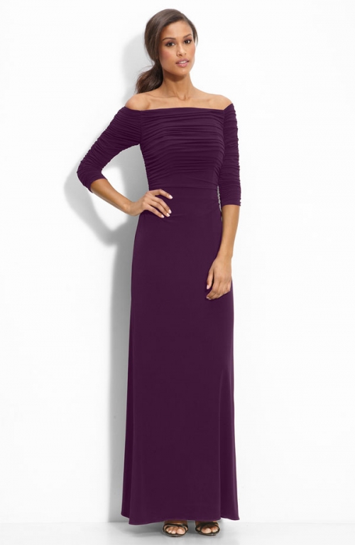 Off Shoulder Jersey Gown