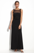 Illusion Bodice Jersey Gown
