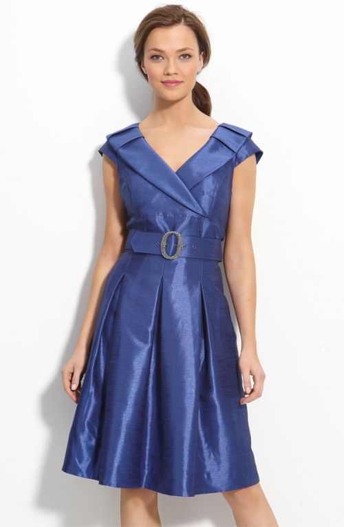 Belted Cap Sleeve Dress Belted Cap Sleeve Dress