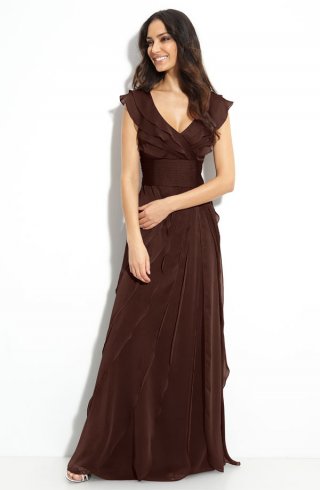 Tiered Chiffon Gown