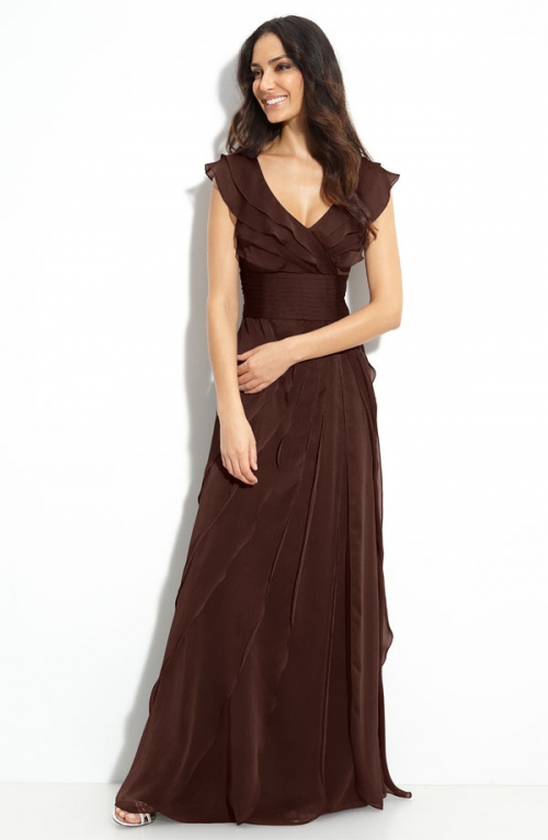 Tiered Chiffon Gown