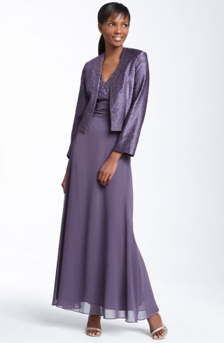 Beaded Chevron Jacket & Gown (Petite)