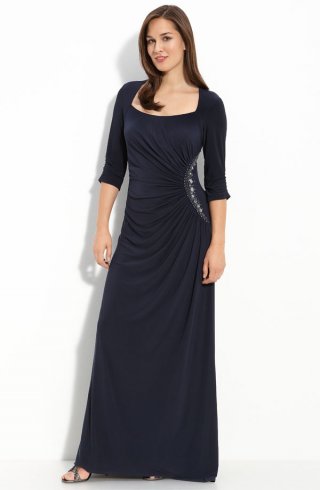 Beaded Jersey Gown