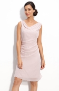 Draped Chiffon Sheath Dress