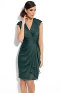 Faux Wrap Chiffon Dress