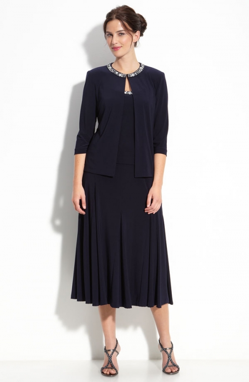 Beaded Jersey Dress & Jacket