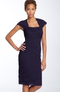 Layered Chiffon Sheath Dress