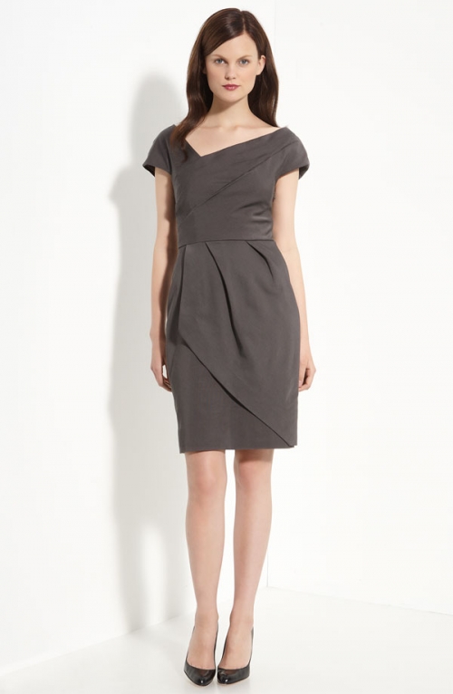 Wrapped Dress with Capelet