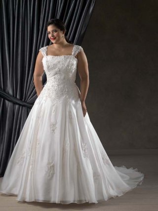 New Arrival Floor Length A Line Cap Sleeves Zipper Sweep/Brush Train With Beading,Embroidery Wedding Dresses